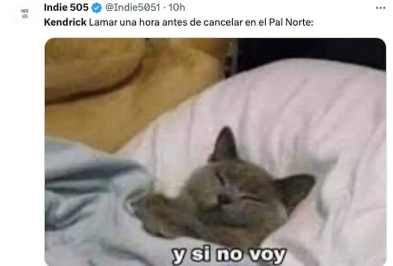 Meme de Kendrick Lamar cancelando en Tecate Pa’l Norte