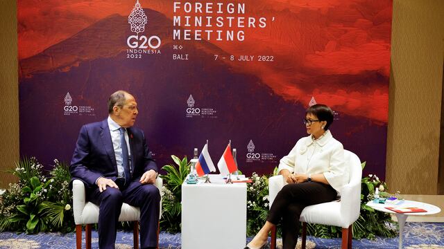 Ministros de países occidentales le piden a Rusia un cese en la guerra en la reunión del G20 en la isla de Bali en Indonesia/ AFP