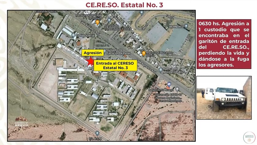 Camioneta blindada participo en motín del Cereso 3 de Ciudad Juárez