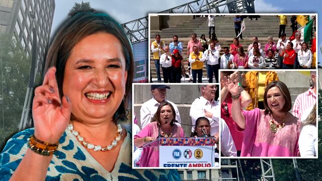 Xóchitl Gálvez fue ratificada como representante del Frente Amplio por México en el Ángel de la Independencia