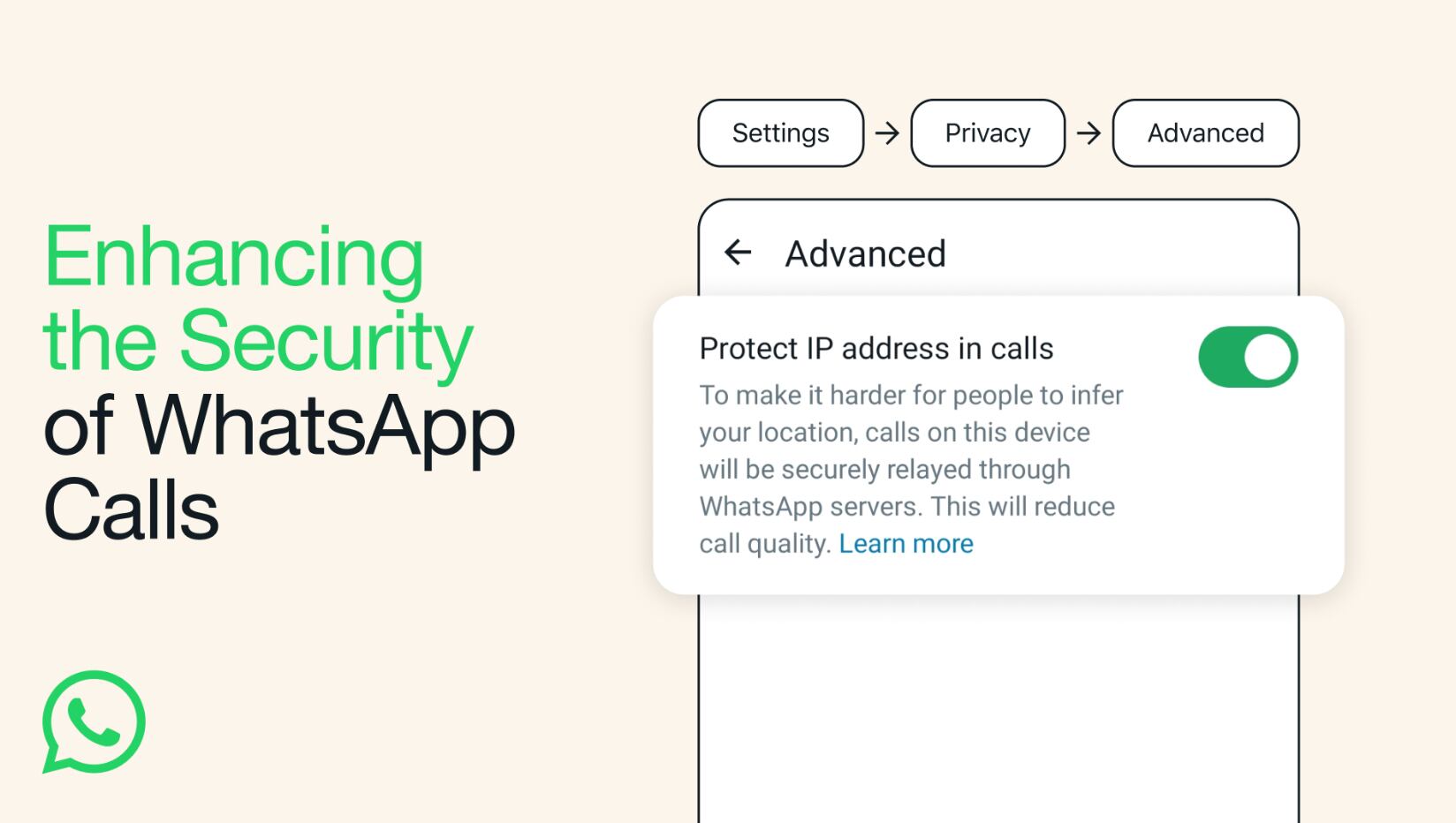 Ocultar dirección IP en llamadas de WhatsApp
