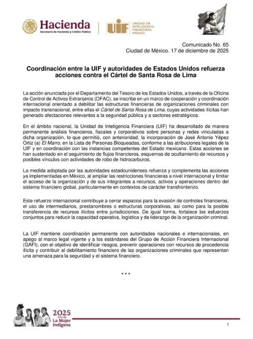 Unidad de Inteligencia Financiera (UIF)