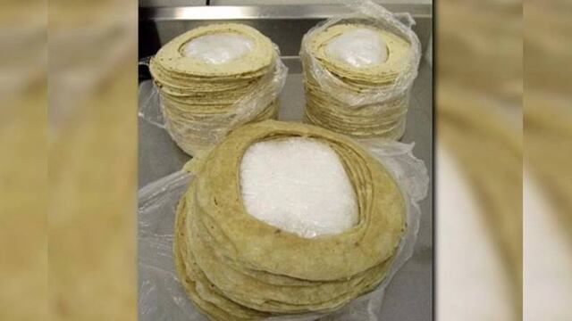 Tortillas con metanfetamina. Decomiso.