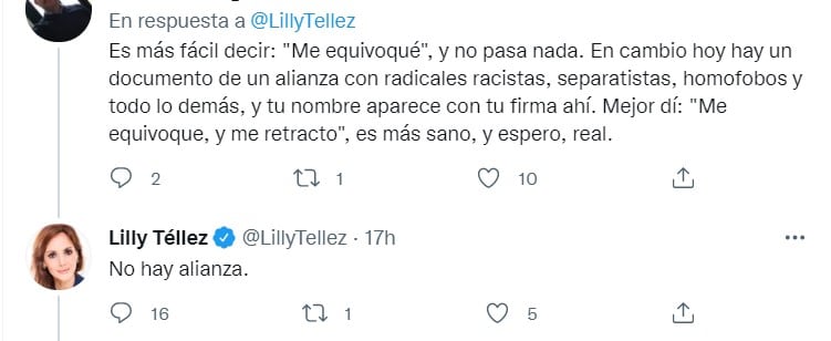 Publicación de Benito Rodríguez en Twitter