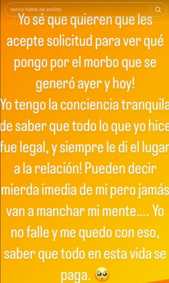 Comunicado de Nancy sobre video de Aczino con Maldita G.