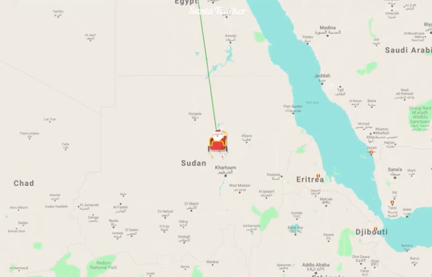 Mapa en vivo de Santa Claus