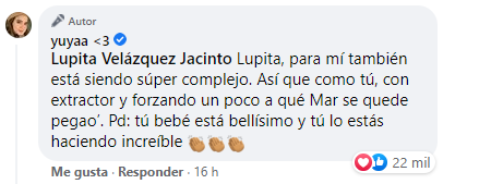 Yuya comparte experiencia de lactancia.