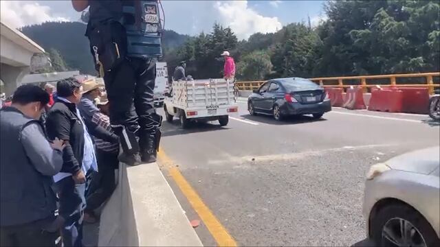 Se liberó la autopista México - Toluca tras bloqueo de casi 7 horas