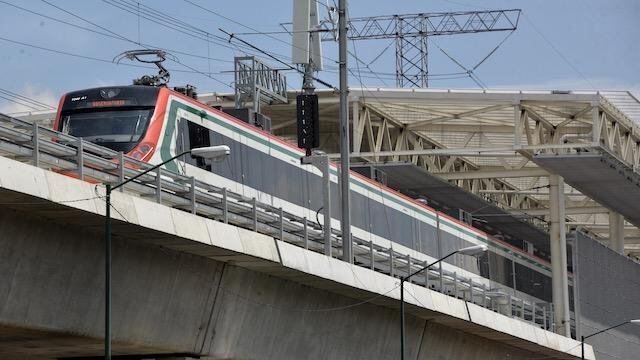 Pruebas de rodamiento del Tren Interurbano en octubre de 2018.