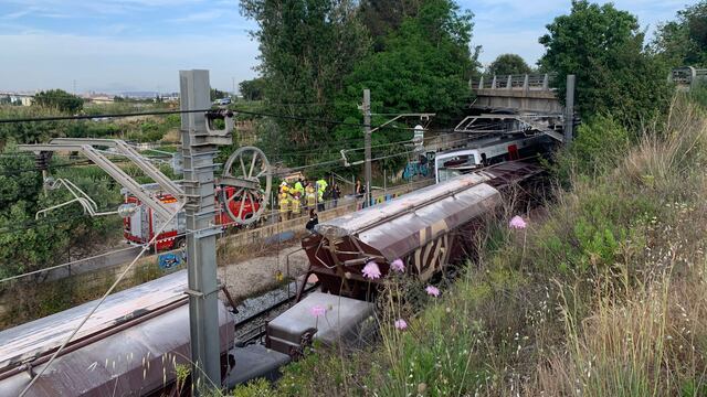 Choque de trenes en Barcelona, España