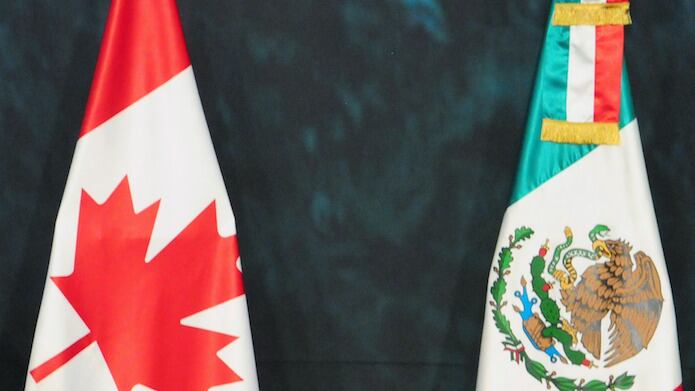 Banderas Canadá - México