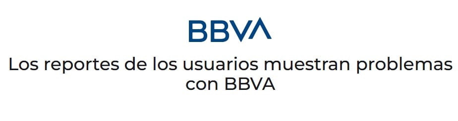 Reporte de downdetector sobre falla en la app de BBVA.