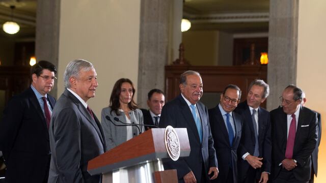 AMLO y empresarios en la "mañanera"