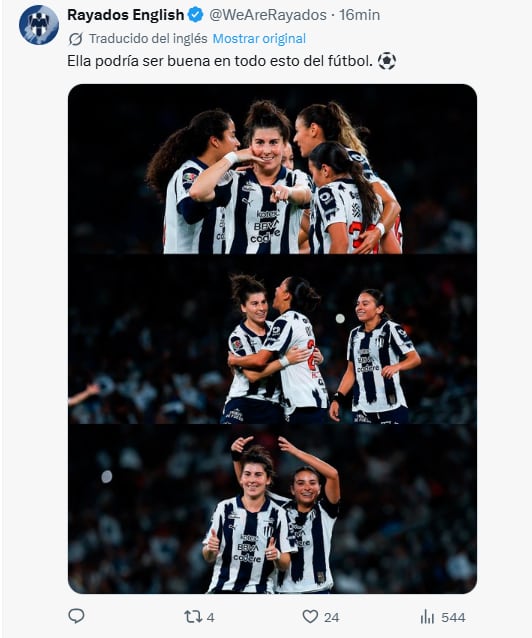 Lucía García anotó tres goles para Rayadas