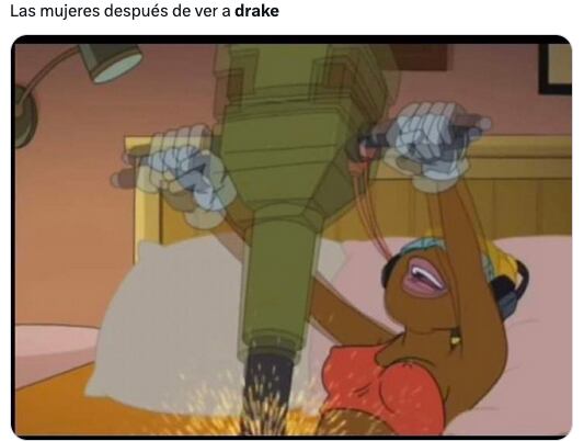 Meme del video sexual filtrado de Drake.