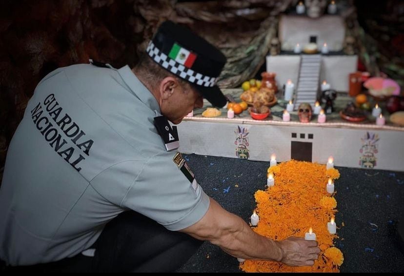 Guardia Nacional en festejo de Día de Muertos
