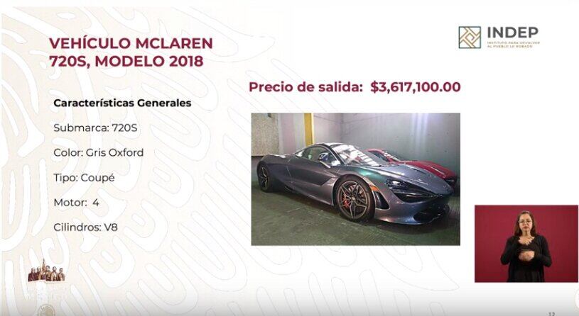 Subasta de vehículos.