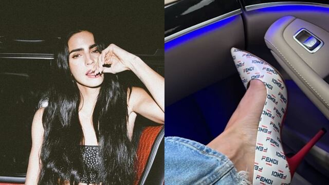 Bárbara de Regil y sus zapatillas Fendi.