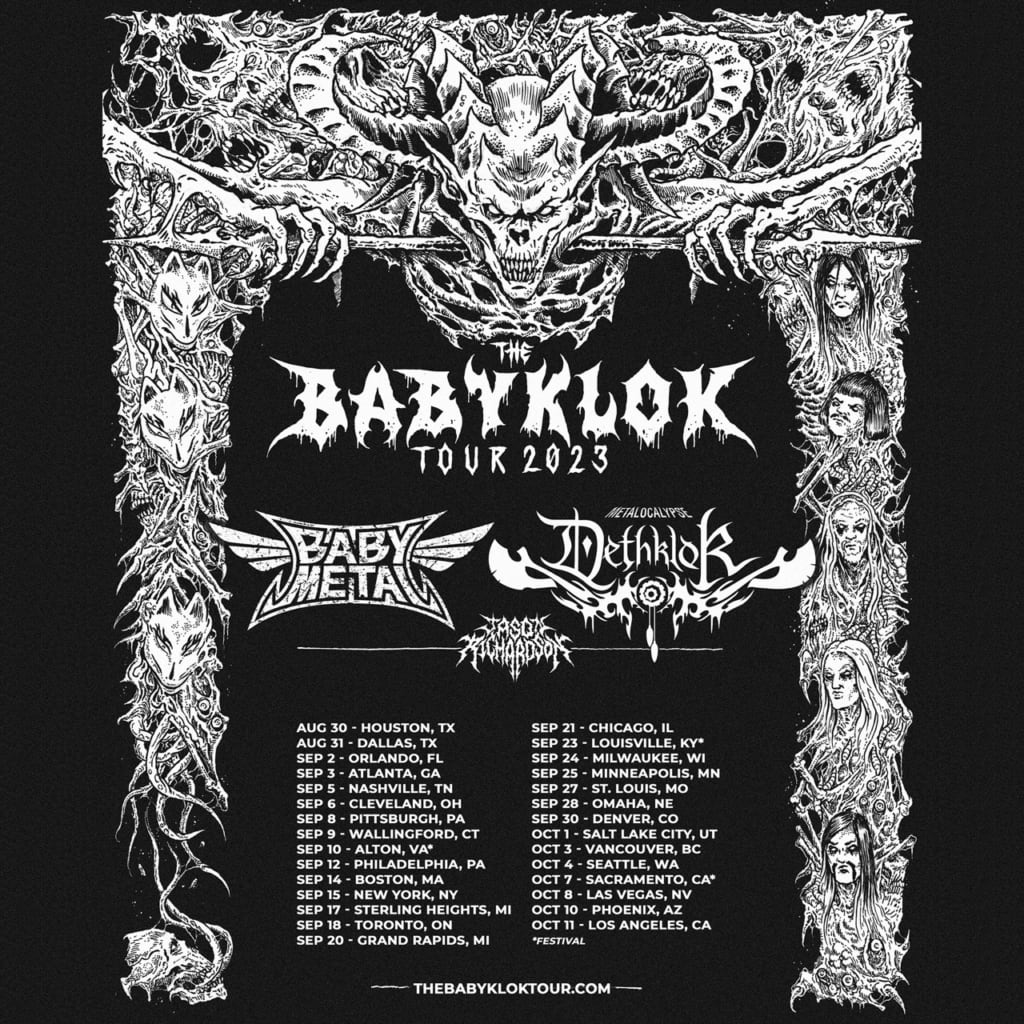 Estas son las fechas de la gira de Babymetal y Dethklok