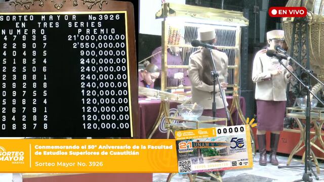 Resultados Sorteo Mayor 3926 de Lotería Nacional en vivo: Ganadores de hoy 16 de abril