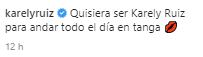 Karely Ruiz está en tanga todo el día.