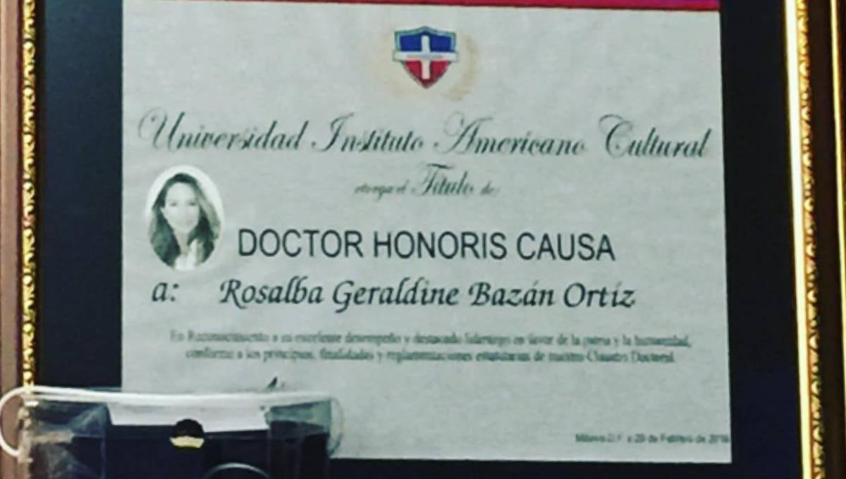 Universidad que reconoció a Sandra Cuevas, también otorgó Doctorado Honoris Causa a la actriz Geraldine Bazán