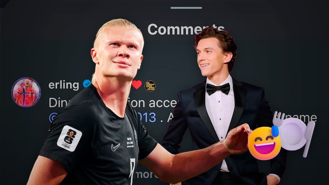 Erling Haaland acepta cenar con Tom Holland; “solo di dónde”