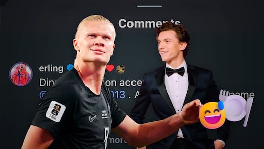 Erling Haaland acepta cenar con Tom Holland; “solo di dónde”