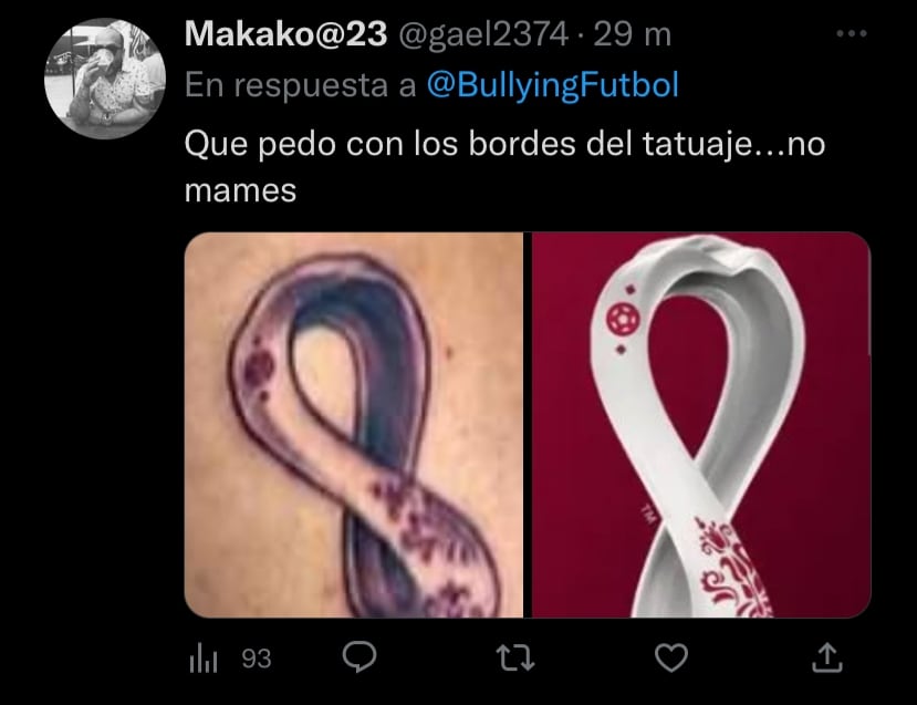 Los aficionados tundieron a Alexis Vega por su tatuaje de Qatar 2022.