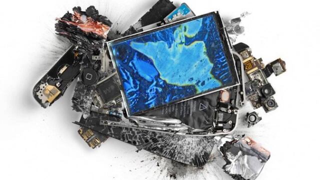 Teléfono destruido.