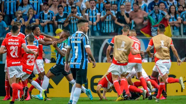 Pelea de Copa Libertadores entre Gremio e Inter.