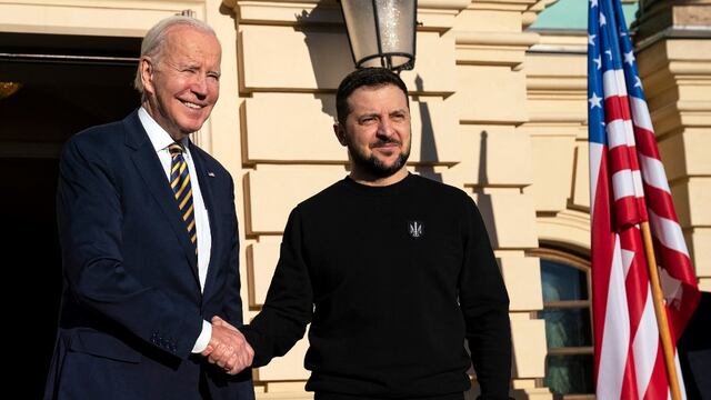 Joe Biden y Volodimir Zelenski