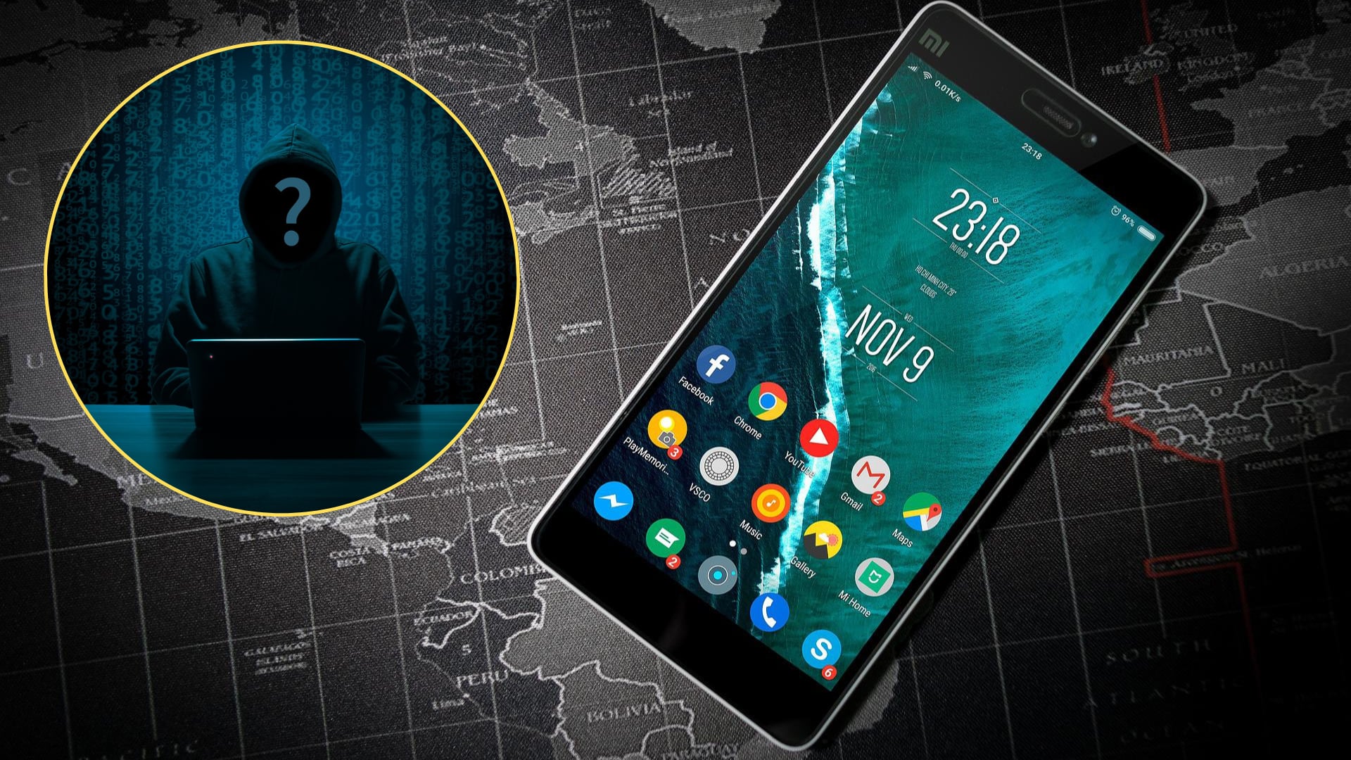 Hacker, teléfono celular