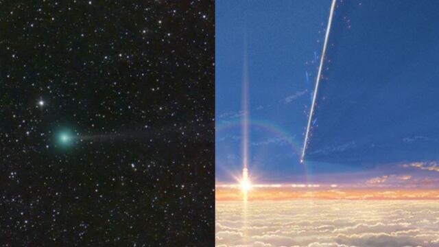 Cometa Nishimura y cometa Tiamat de Your Name