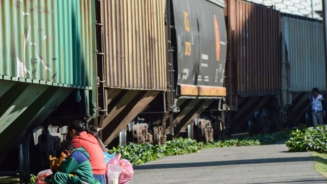 Tren con migrantes en México