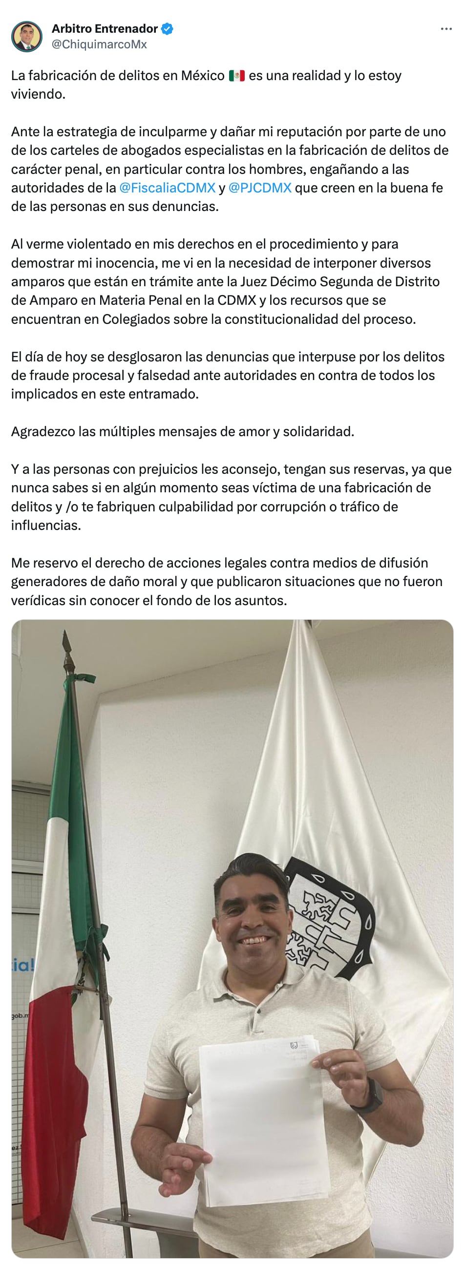 Mensaje Luis Chávez