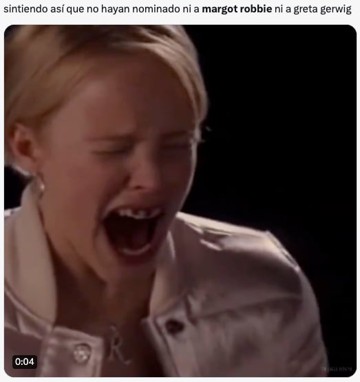 Memes reclaman a los Oscar 2024 por no nominar a Margot Robbie por Barbie