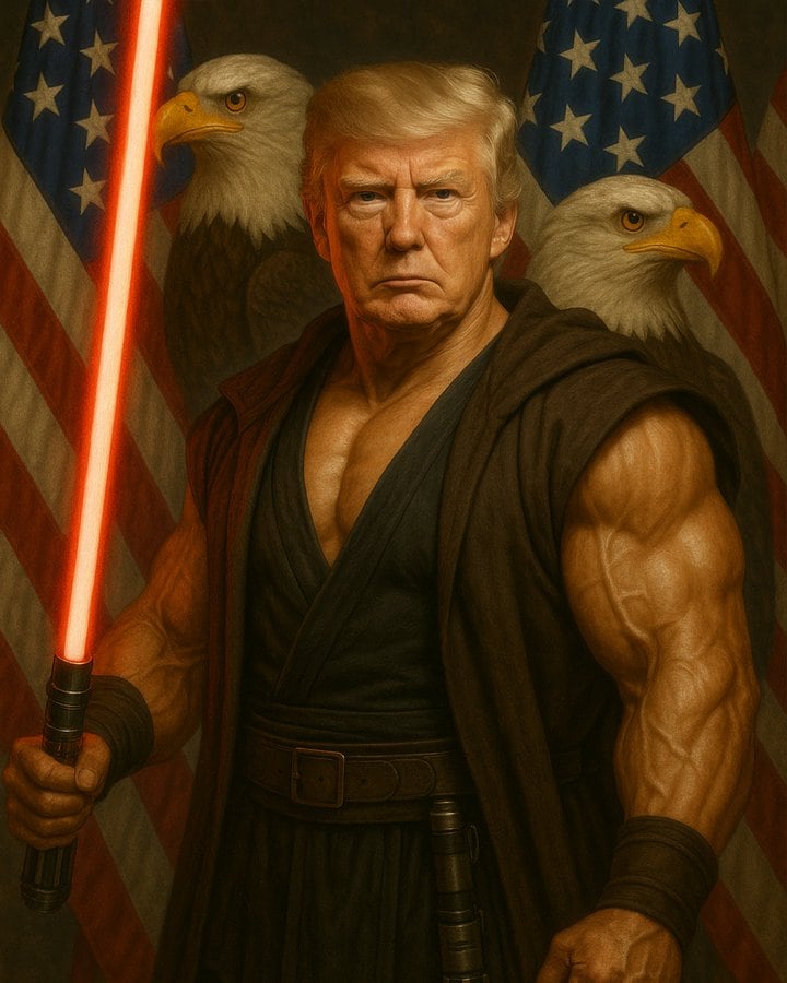 Donald Trump como Sith en el Día de Star Wars