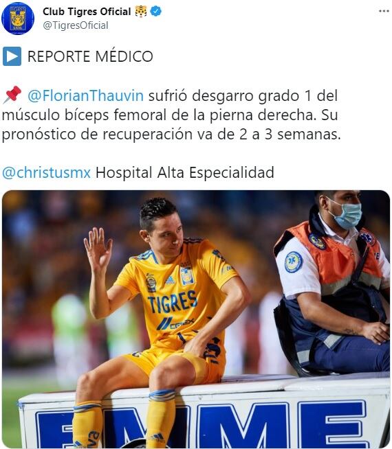 Florian Thauvin reporte médico