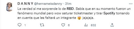 Reacciones a la caída de Spotify por euforia de boletos para RBD
