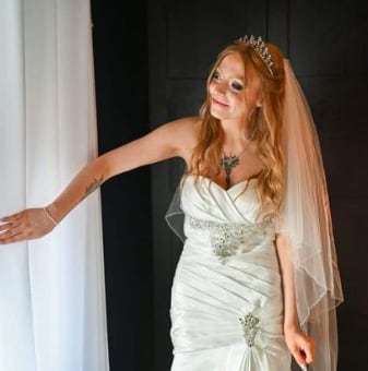 Novia en su boda de ensueño