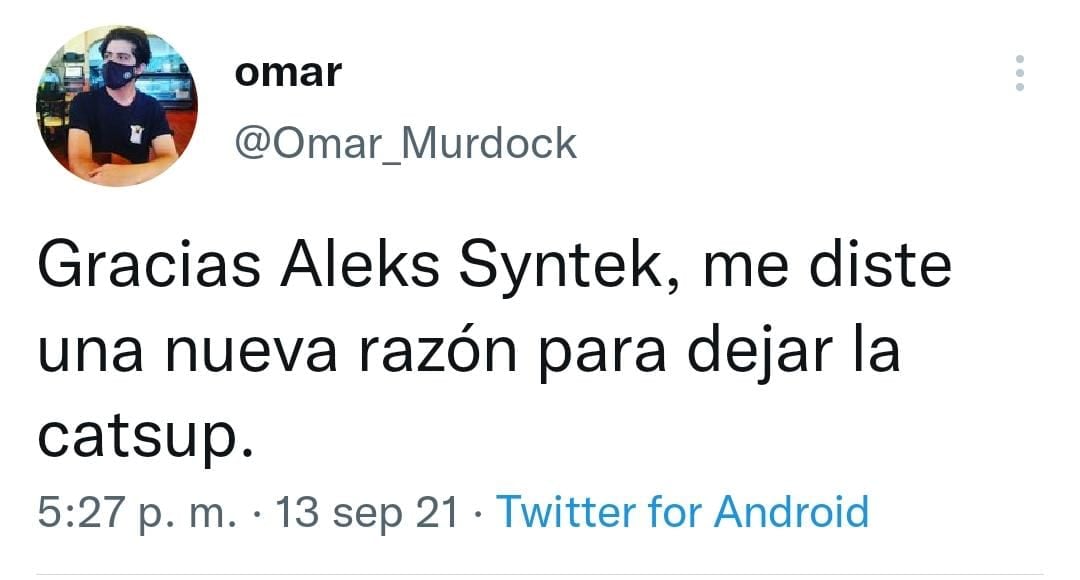 Publicación de Twitter