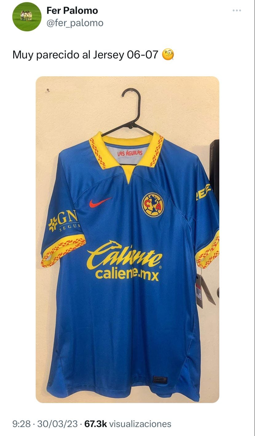 Así luce la posible playera de visitante del Club América para la próxima temporada.