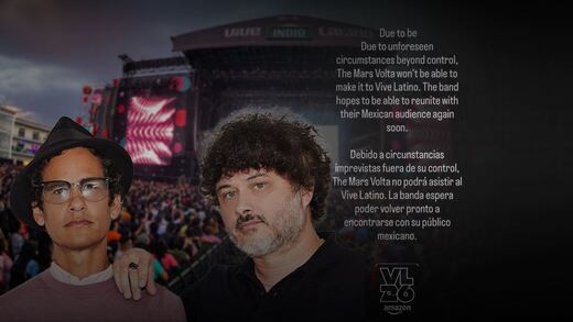 The Mars Volta cancela su show en el Vive Latino 2026