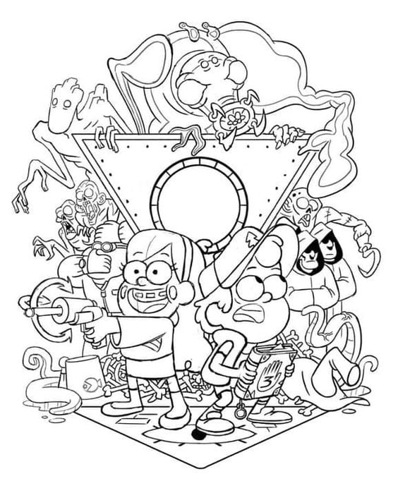 Dibujos de Gravity Falls para colorear