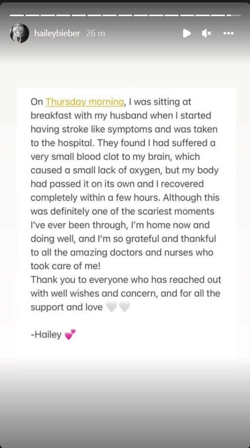 Post de Hailey Baldwin, esposa de Justin Bieber