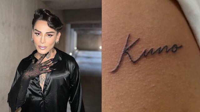 Kunno influencer, tatuaje del nombre 'Kunno'