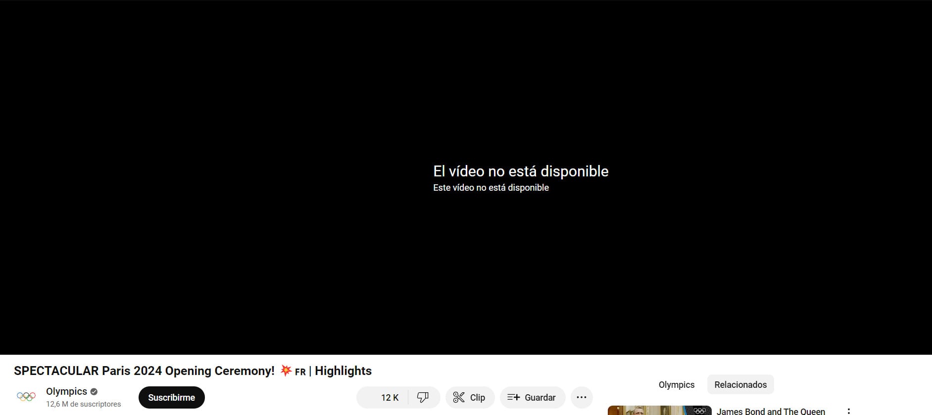 Canal de los Juegos Olímpicos 2024 en YouTube