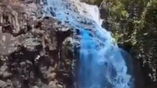 Gender reveal party en cascada