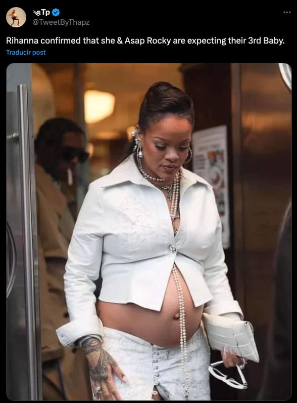 ¿Rihanna está en la espera de su tercer bebé con A$AP Rocky? Esto se sabe